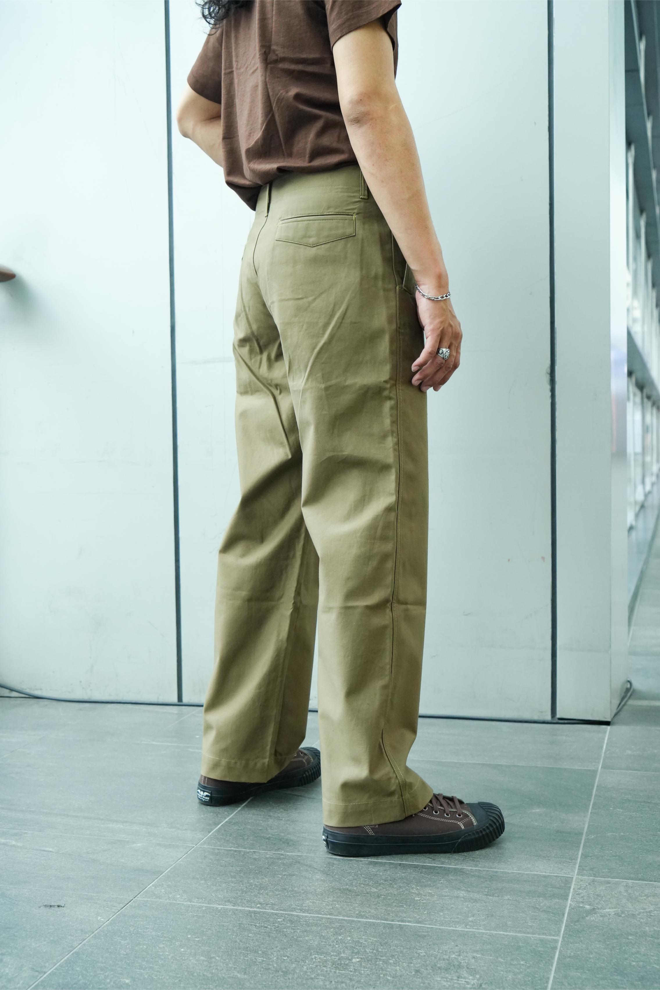 Modified Army Trousers - Olive Reverse twill