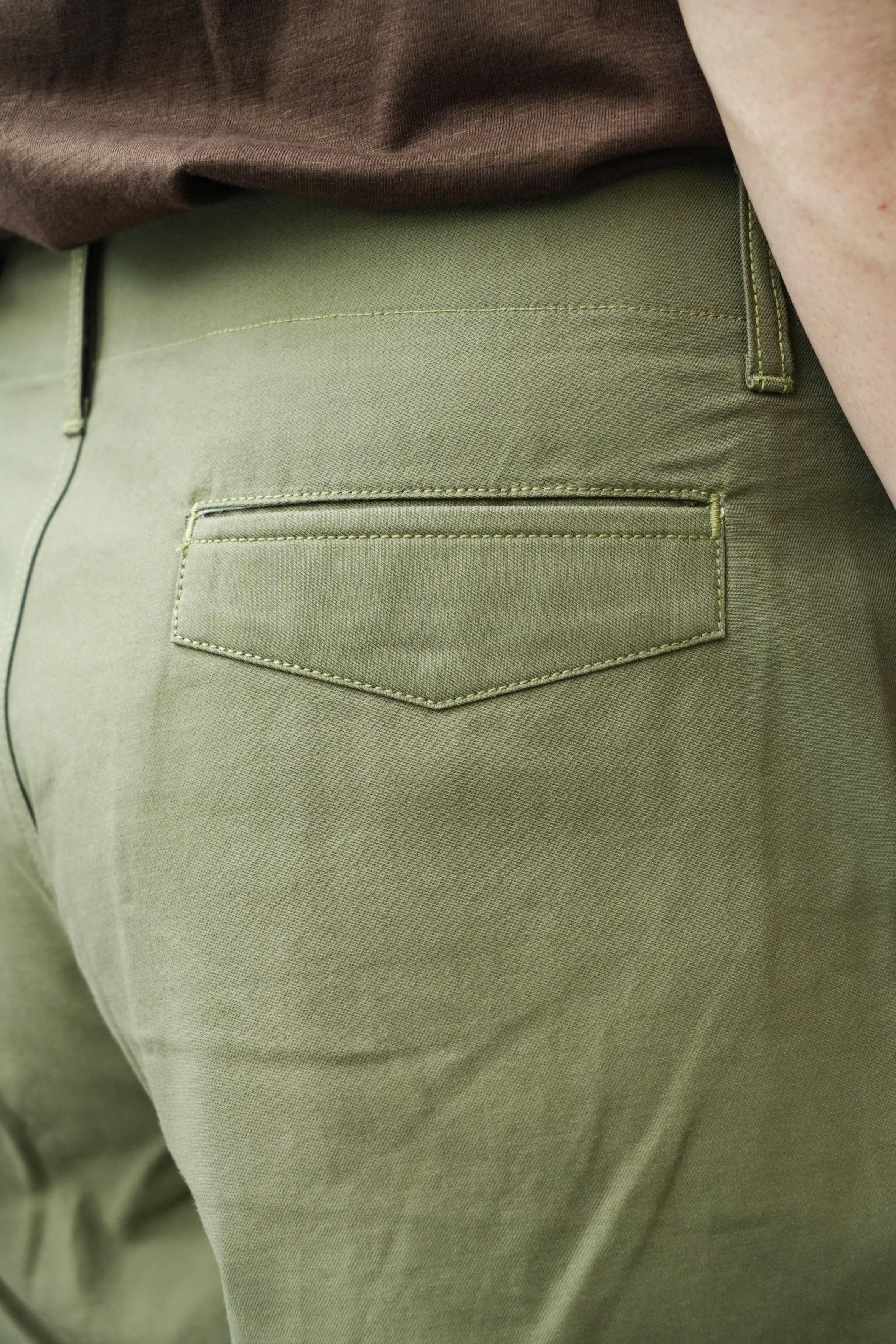 Modified Army Trousers - Olive Reverse twill