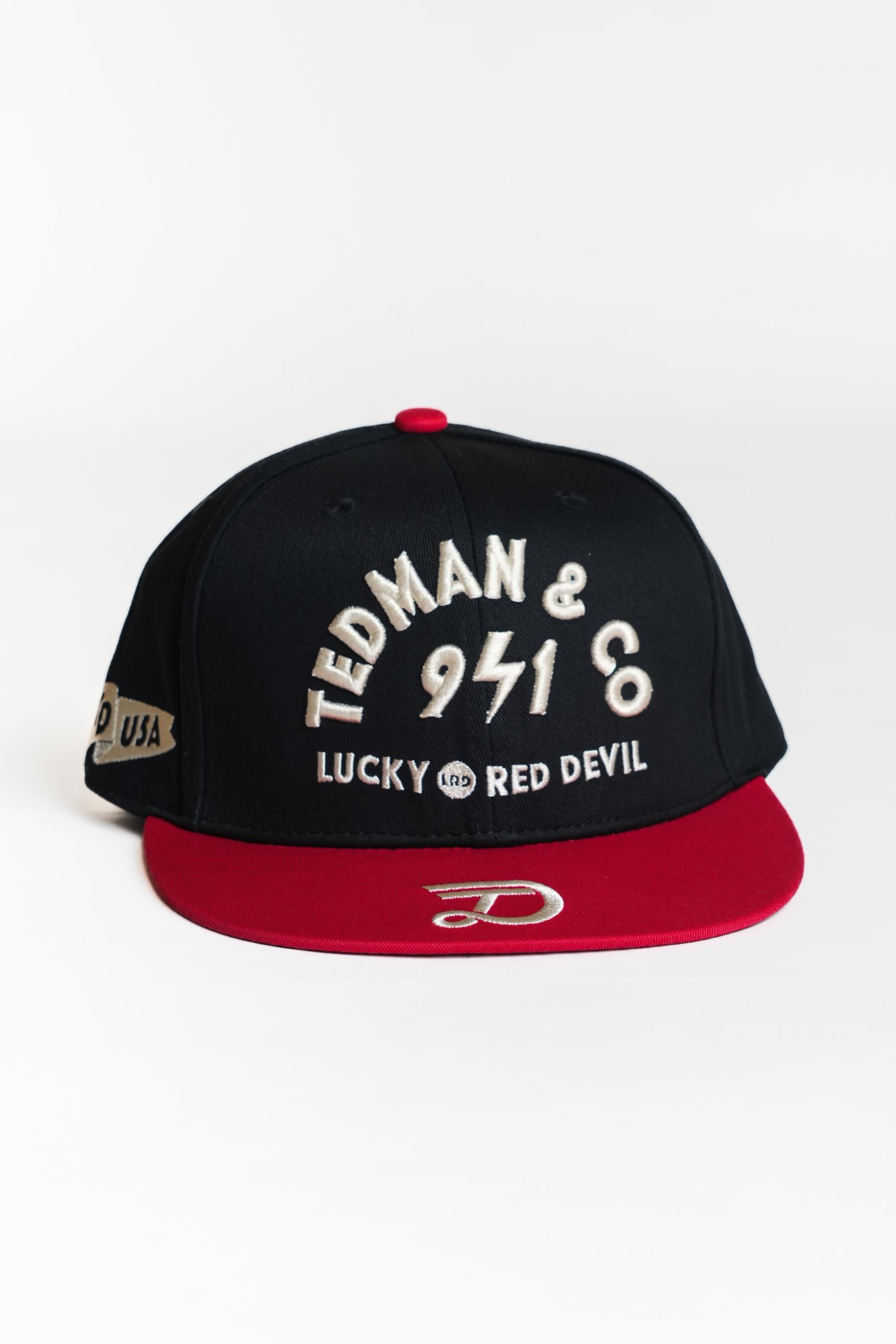 TDC-9200 Straight Cap - RED/BLACK