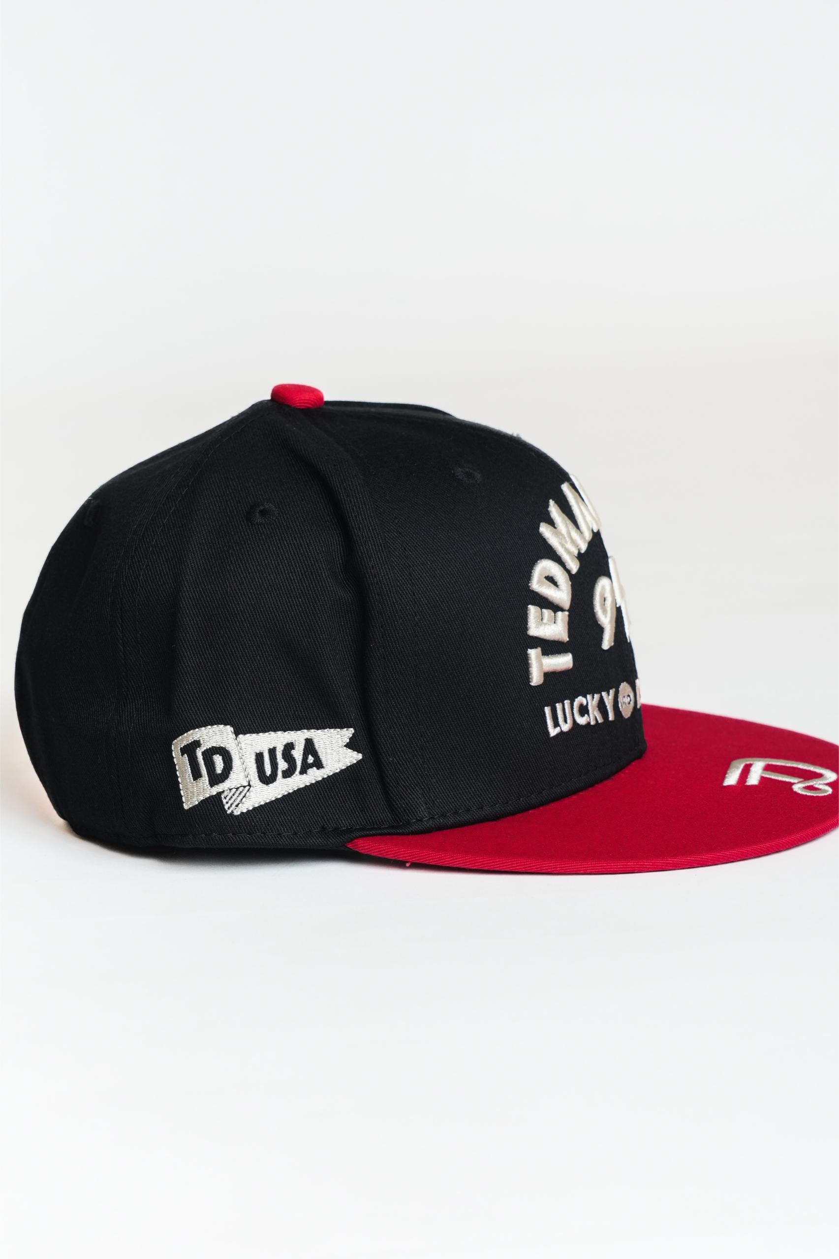 TDC-9200 Straight Cap - RED/BLACK