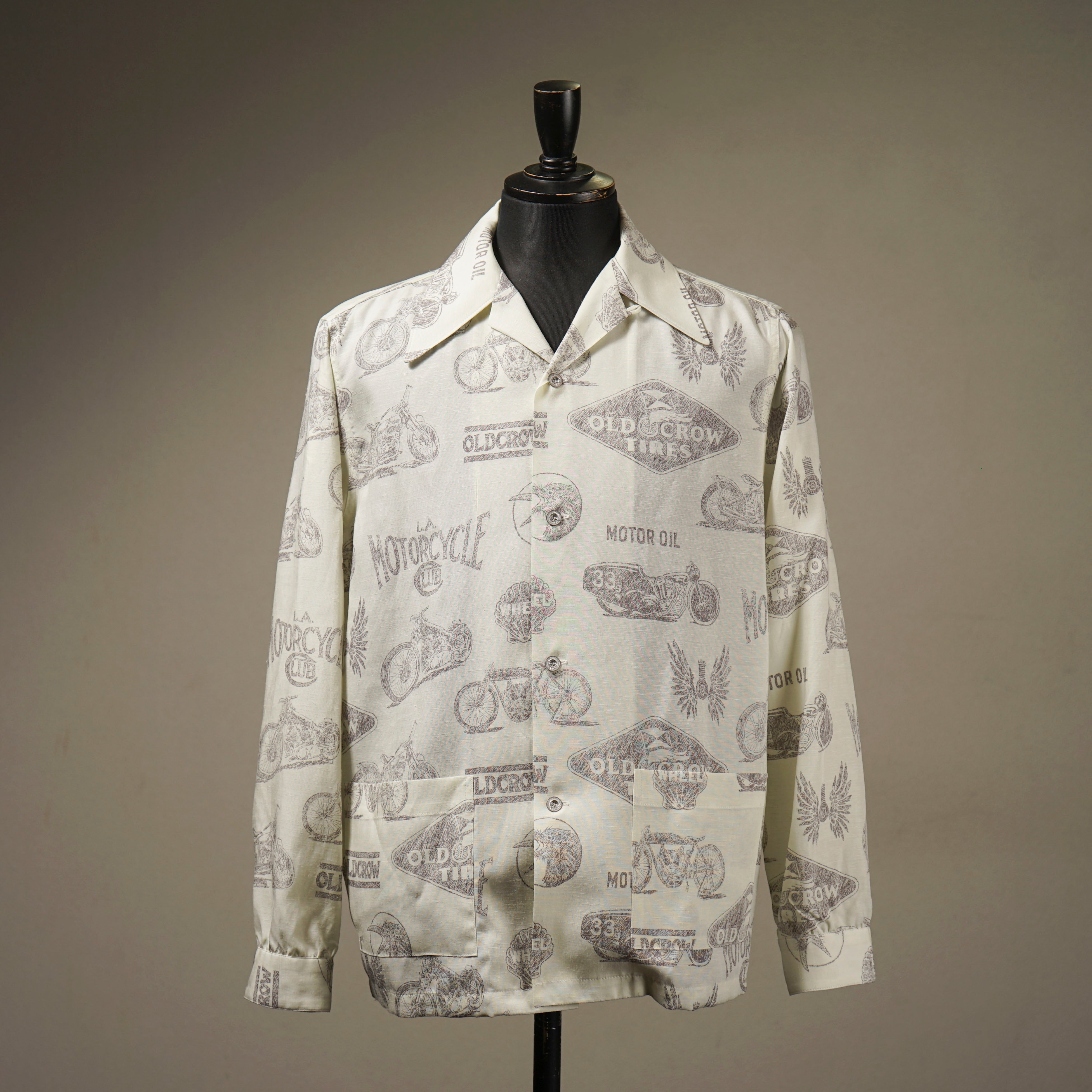 L.A. MOTORCYCLE GARAGE - L/S SHIRTS - BROWN