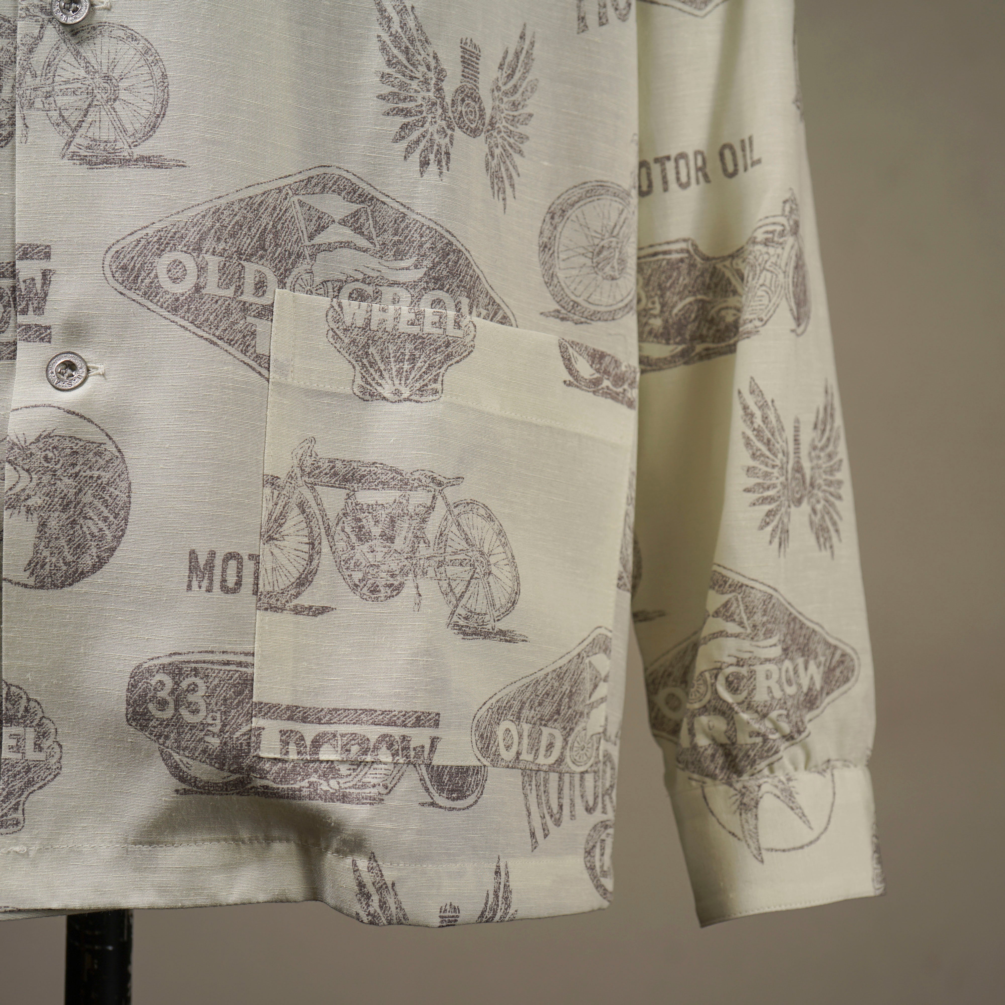 L.A. MOTORCYCLE GARAGE - L/S SHIRTS - BROWN