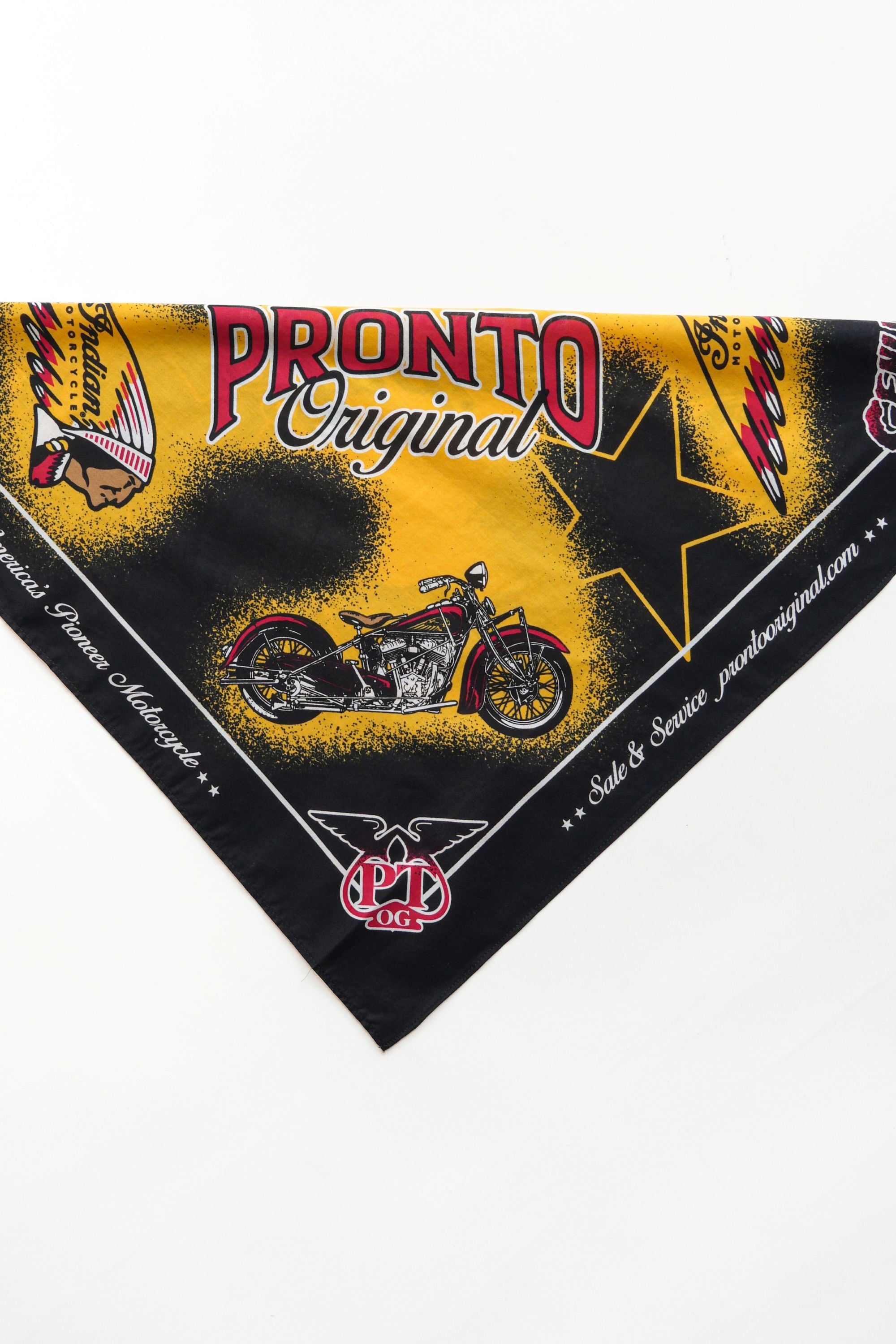 INDIAN BANDANA - BLACK/YELLOW