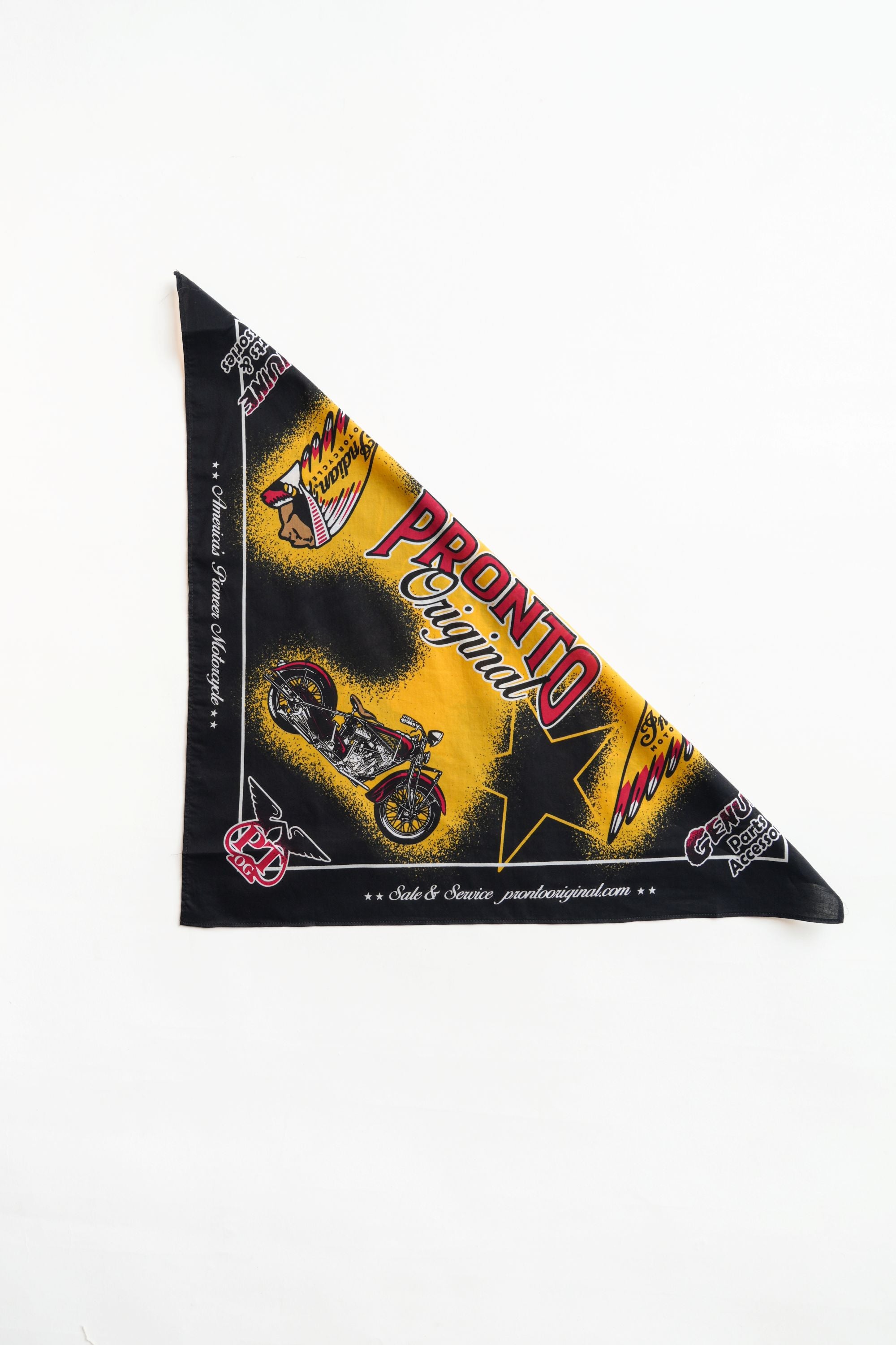 INDIAN BANDANA - BLACK/YELLOW