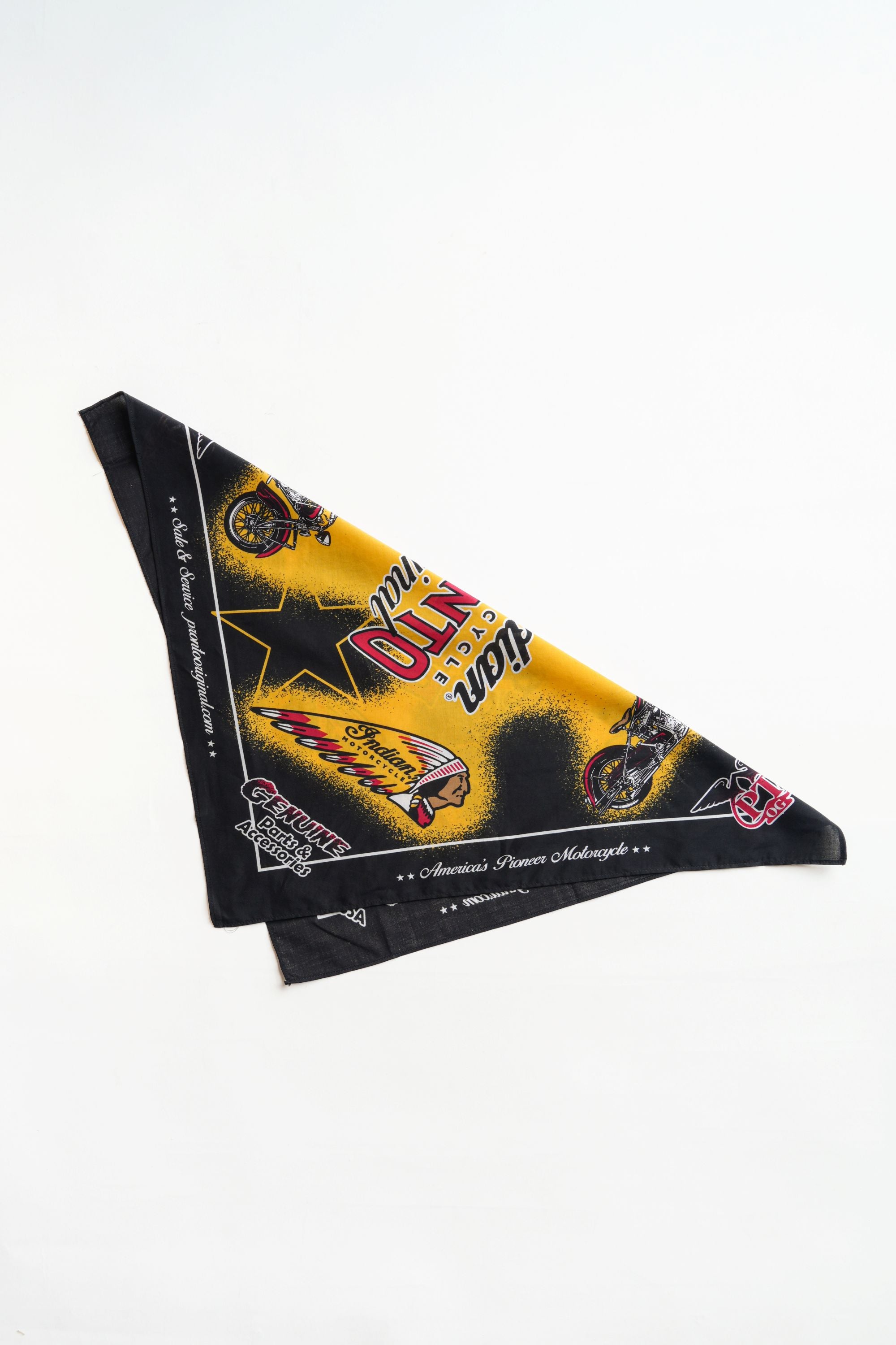 INDIAN BANDANA - BLACK/YELLOW