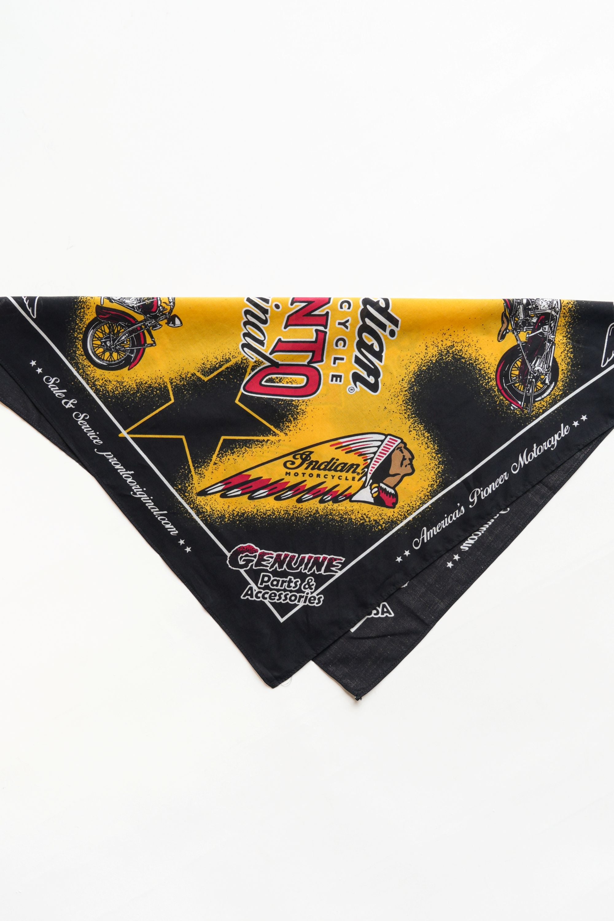 INDIAN BANDANA - BLACK/YELLOW
