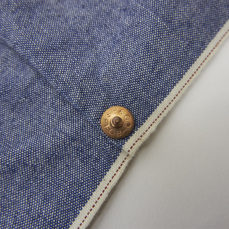 F3487 CHAMBRAY PULL OVER SHIRT - BLUE