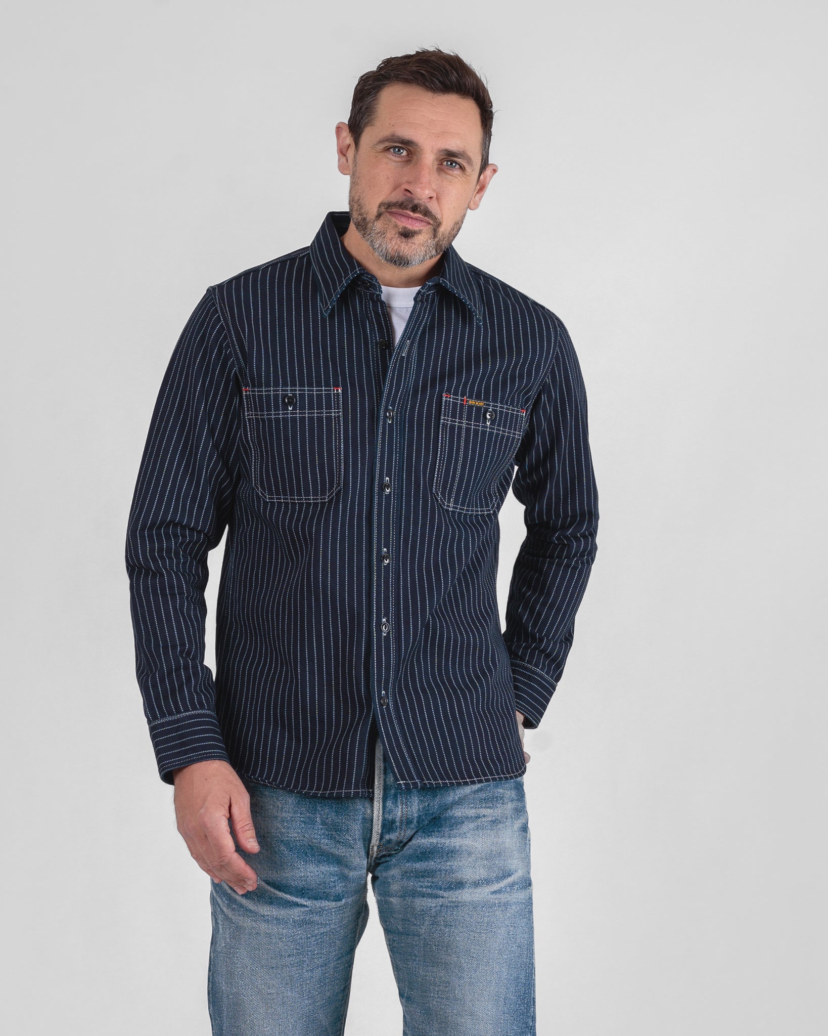 IHSH-266-IND 12oz Wabash Work Shirt - INDIGO