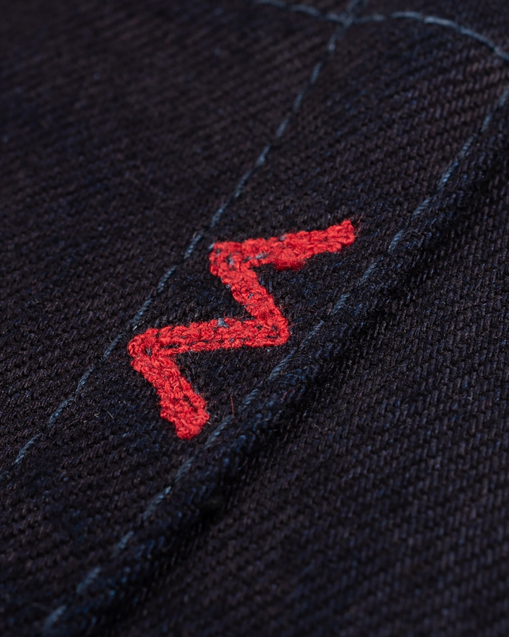 IH-634S-142ib 14oz Selvedge Straight Cut - INDIGO/BLACK