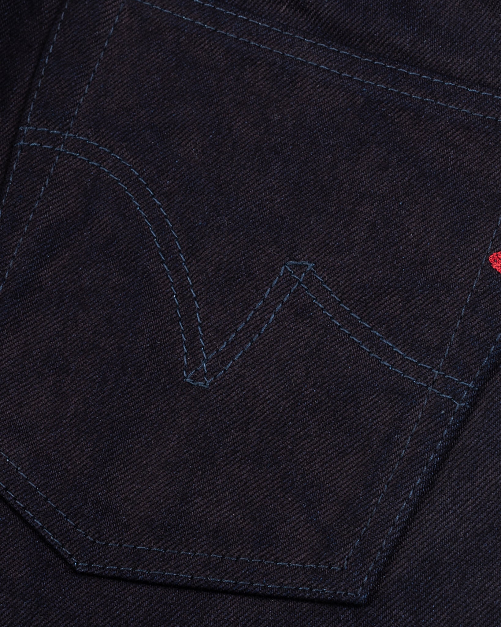 IH-634S-142ib 14oz Selvedge Straight Cut - INDIGO/BLACK
