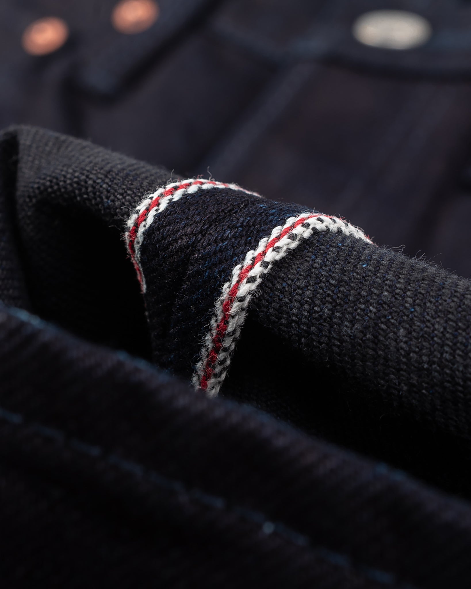IH-634S-142ib 14oz Selvedge Straight Cut - INDIGO/BLACK