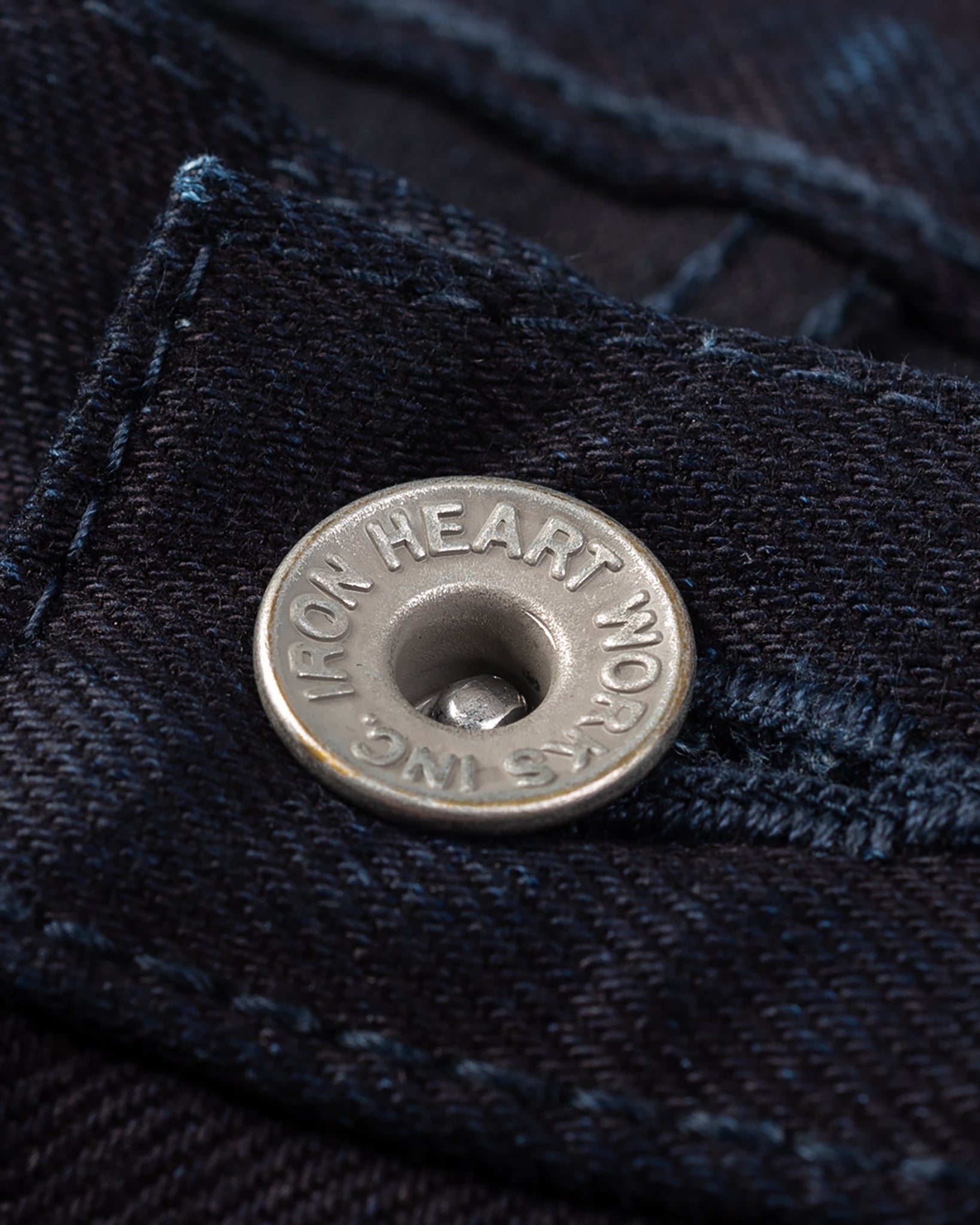 IH-634S-142ib 14oz Selvedge Straight Cut - INDIGO/BLACK