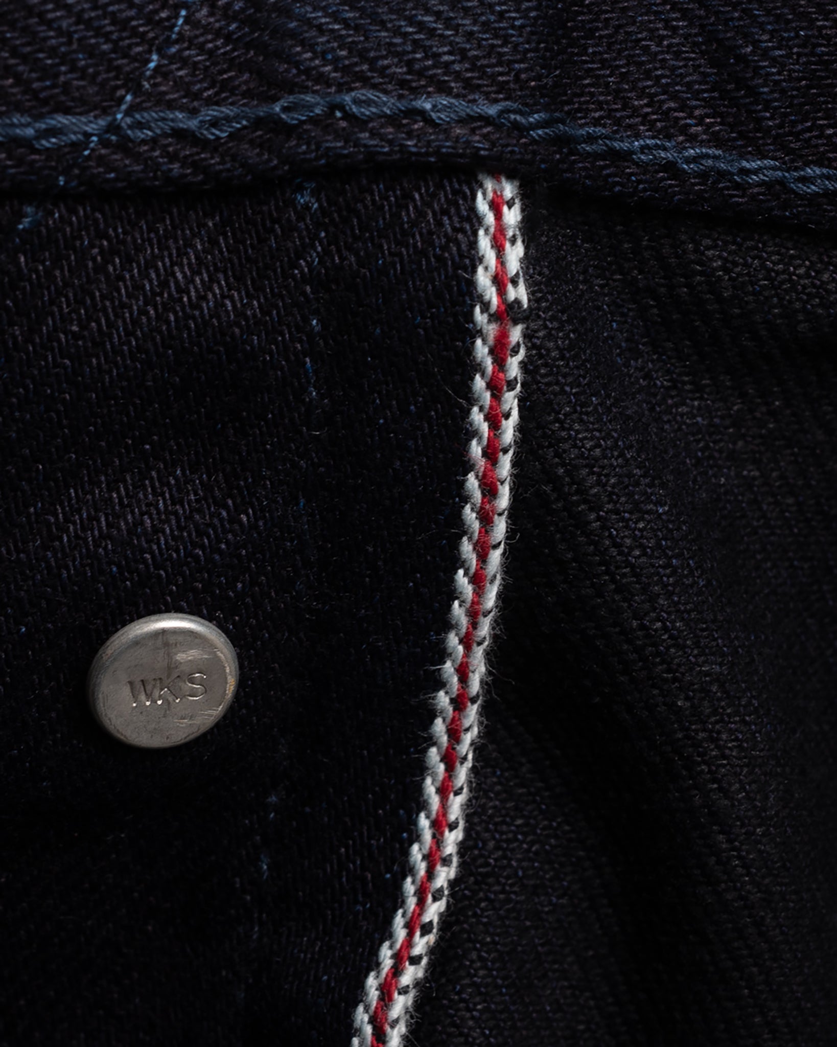 IH-634S-142ib 14oz Selvedge Straight Cut - INDIGO/BLACK