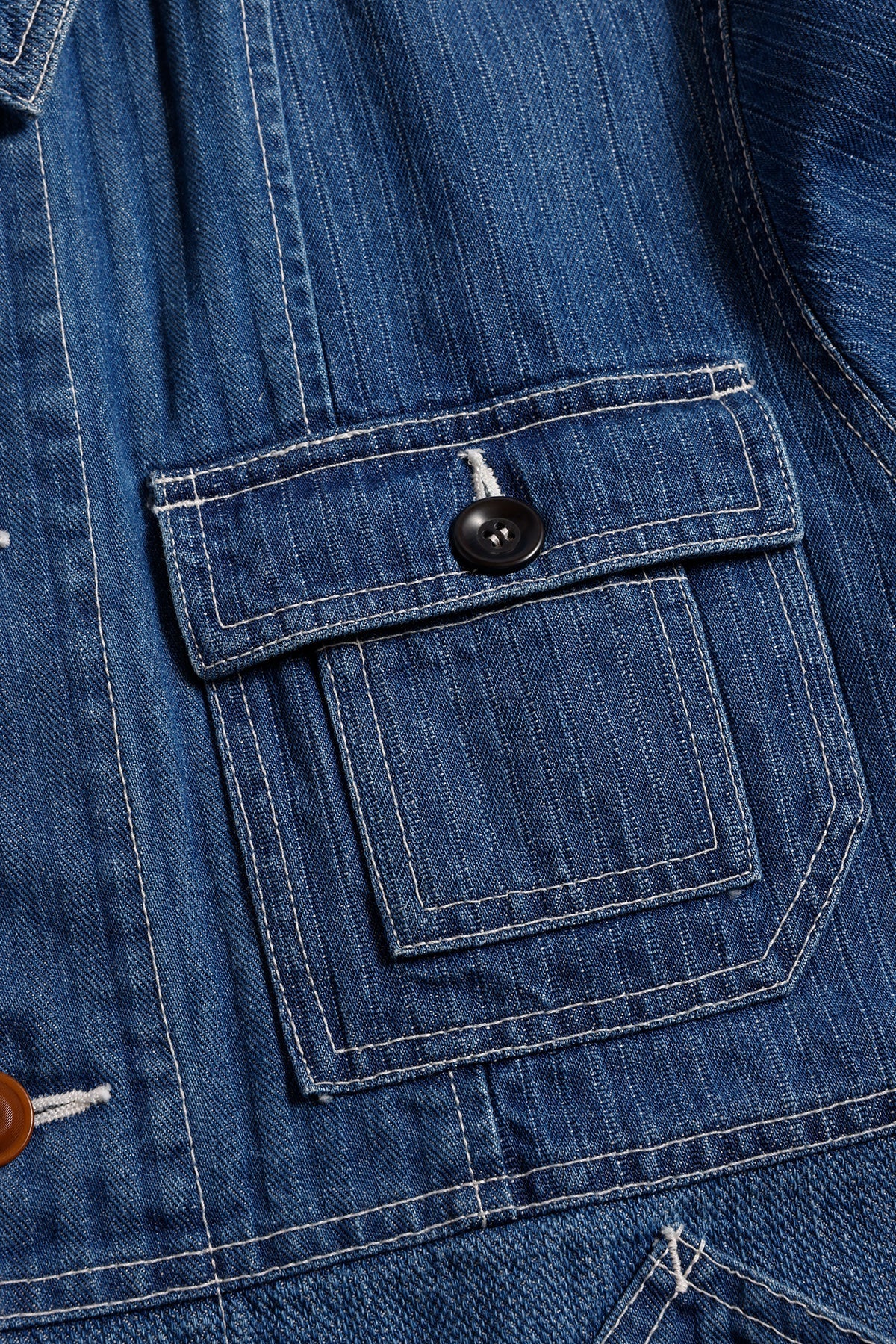 PATCHWORK COVERALL JACKET 3YR WASH (FA26) - INDIGO