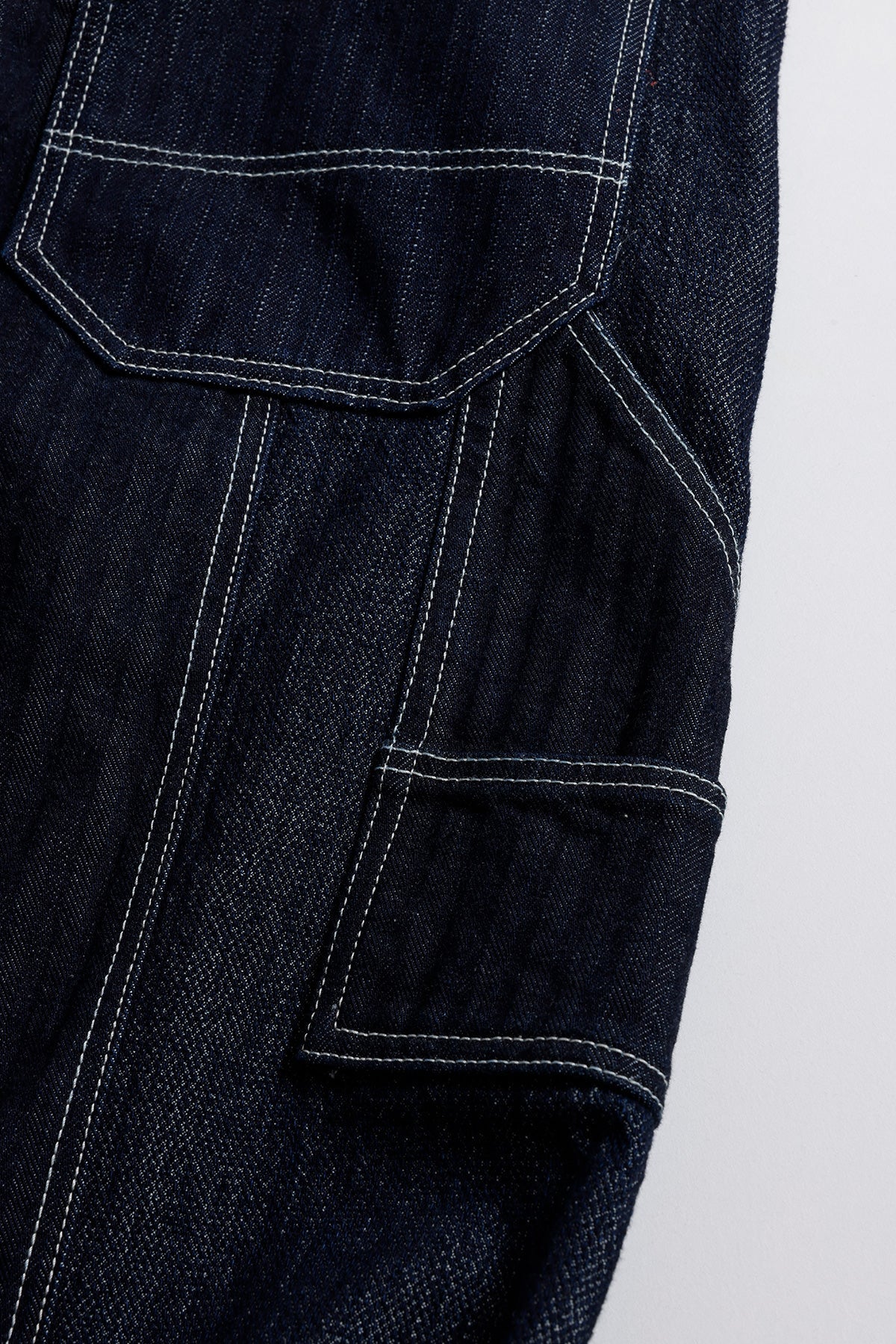 PATCHWORK DOUBLE KNEE PANTS RINSE (FA26) - INDIGO
