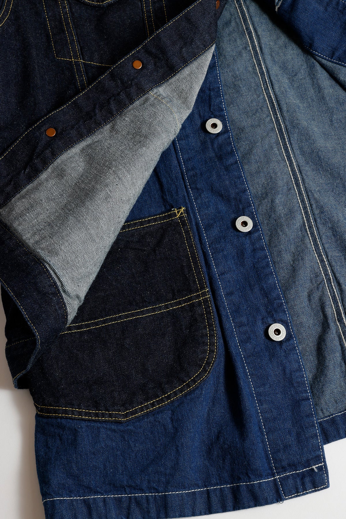 THIRD JACKET COVERALL RINSE (AW25) - INDIGO