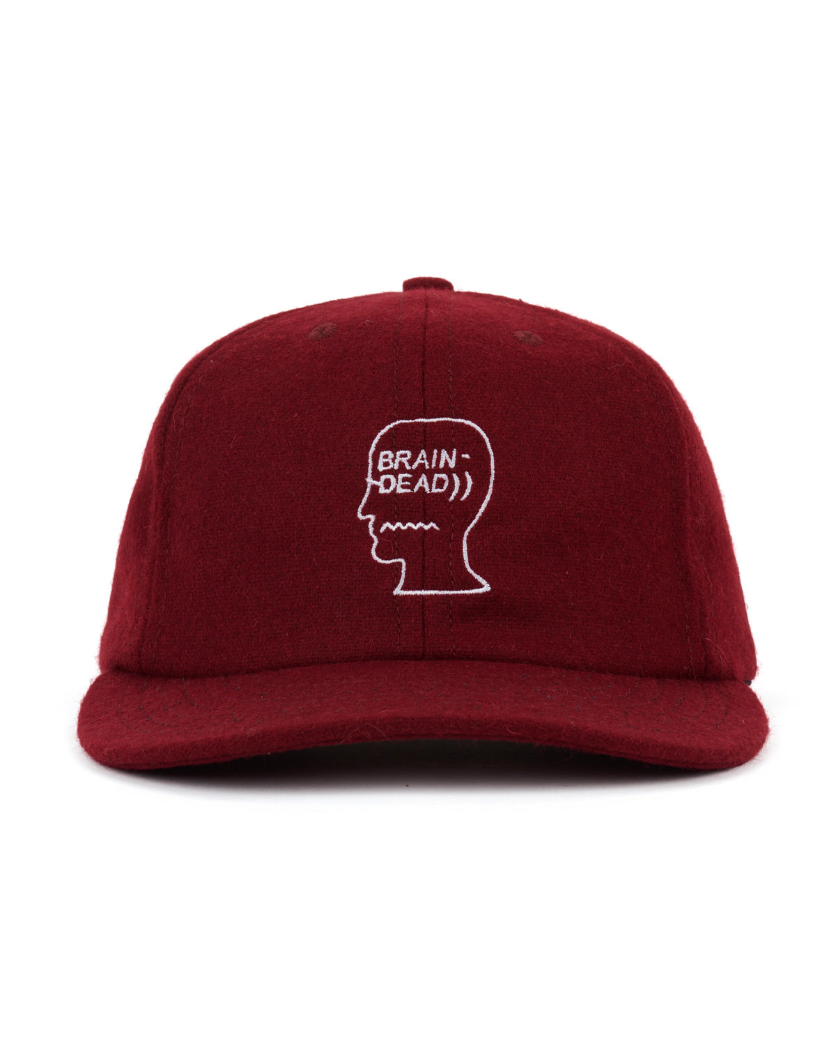 Flannel Logohead 6 Panel Hat - Burgundy
