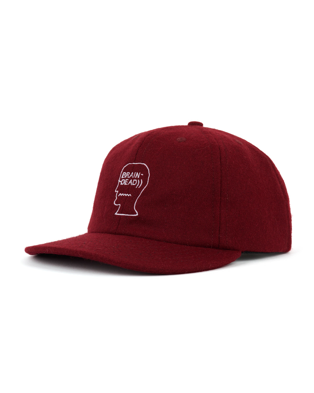 Flannel Logohead 6 Panel Hat - Burgundy