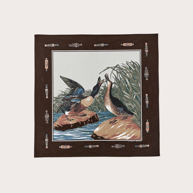 MALLARDS BANDANA - BROWN/DUCK CALLS