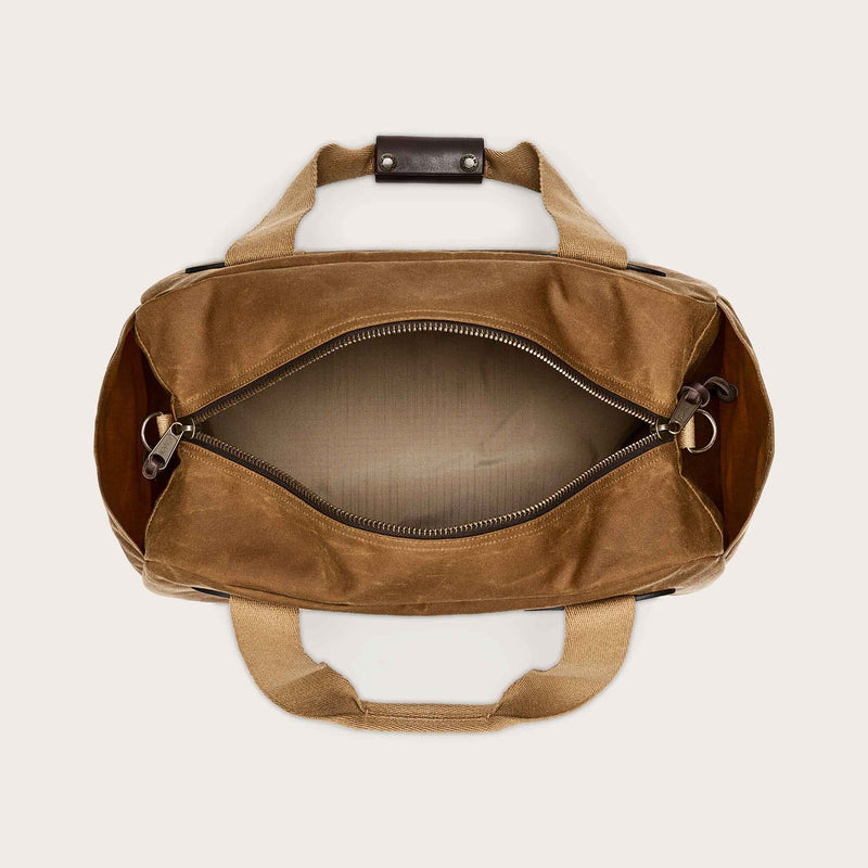 SMALL TIN CLOTH DUFFLE BAG - DARK TAN