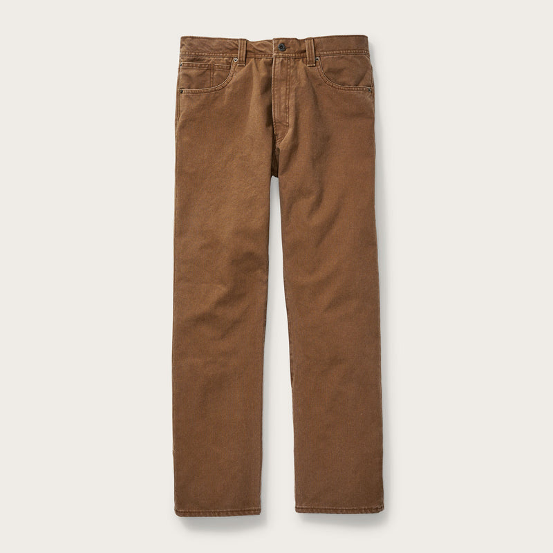 DRY TIN CLOTH 5-POCKET PANTS - WHISKEY