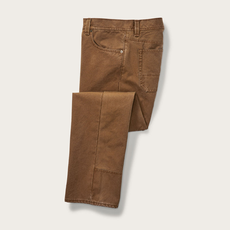 DRY TIN CLOTH 5-POCKET PANTS - WHISKEY