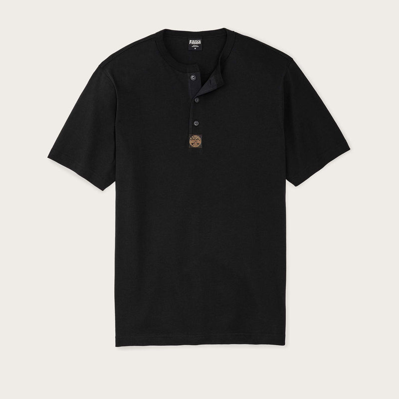 FRONTIER HENLEY T-SHIRT - BLACK