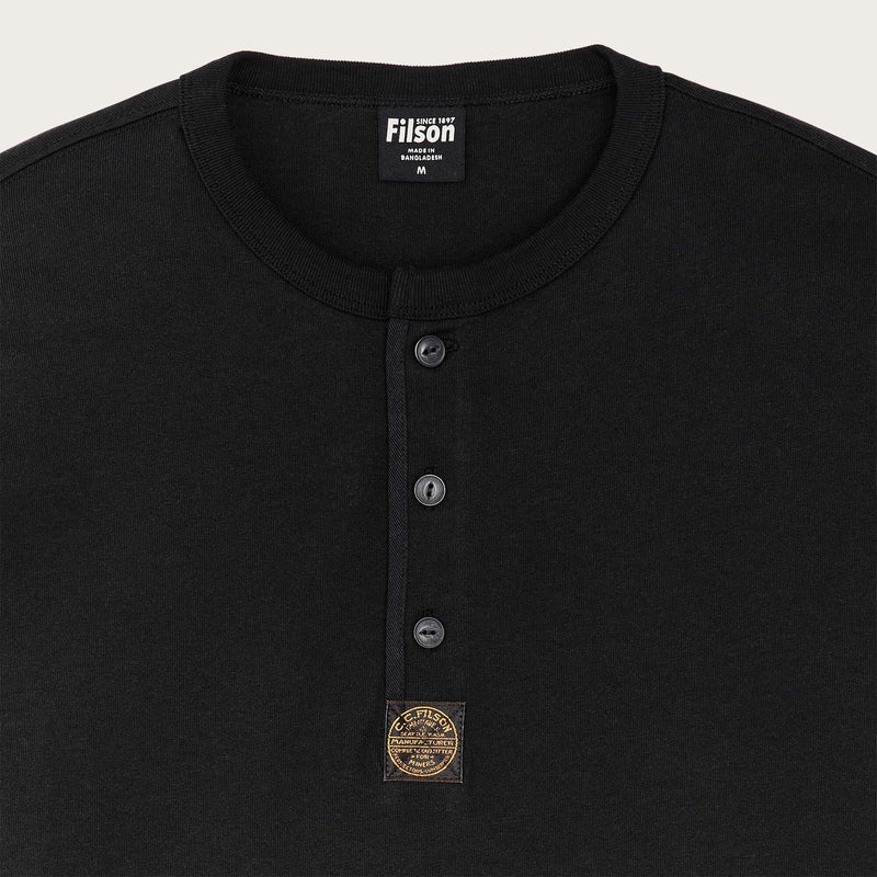 FRONTIER HENLEY T-SHIRT - BLACK