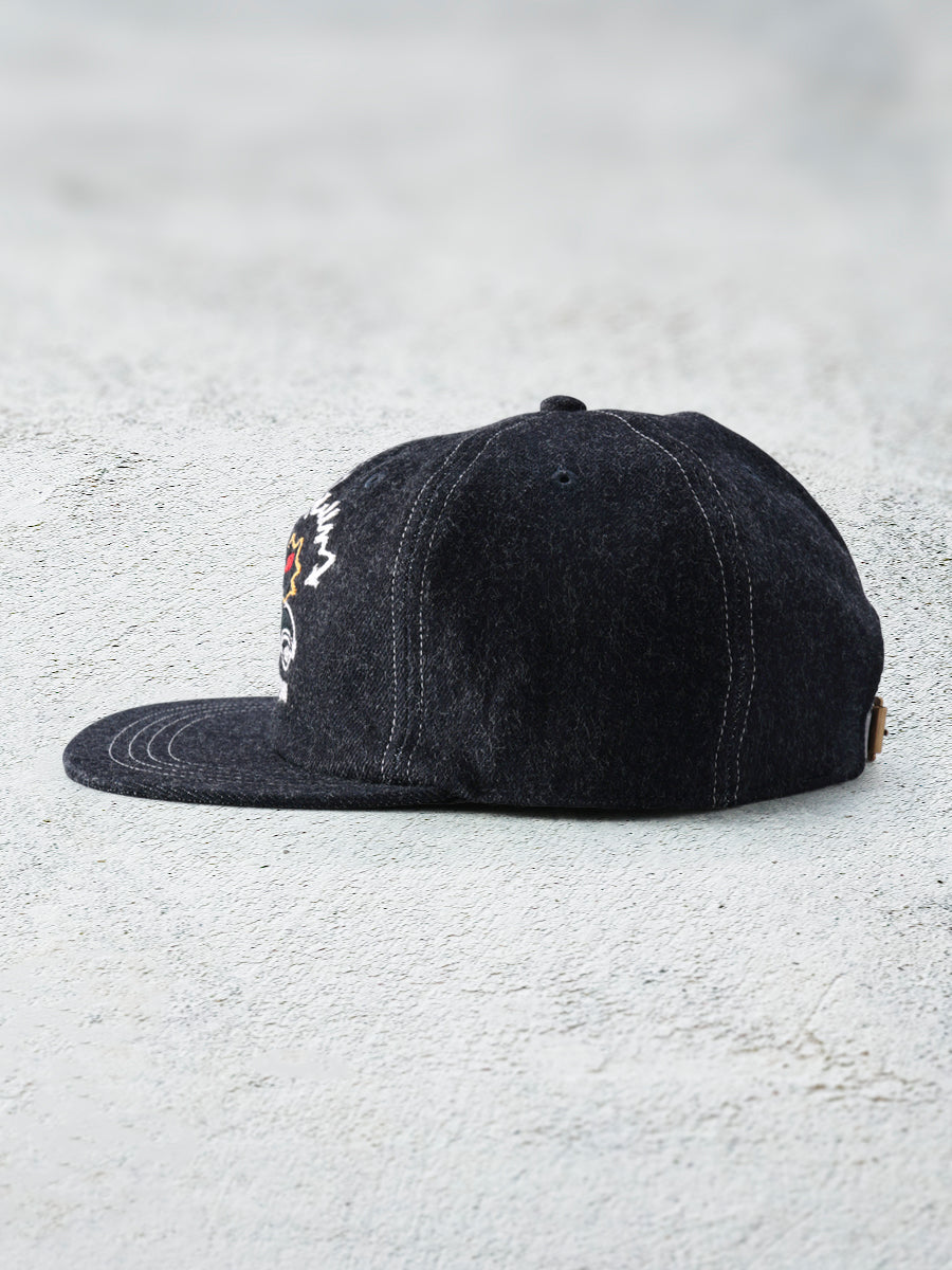 FN-HC008 HEADWEAR - 12oz DENIM TRACKER CAP - INDIGO