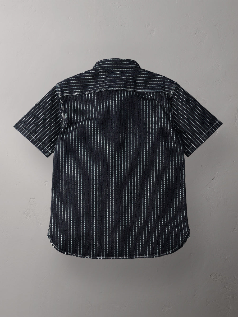 FN-SDK-702S 10oz DENIM WABASH WORK S/S SHIRT - INDIGO