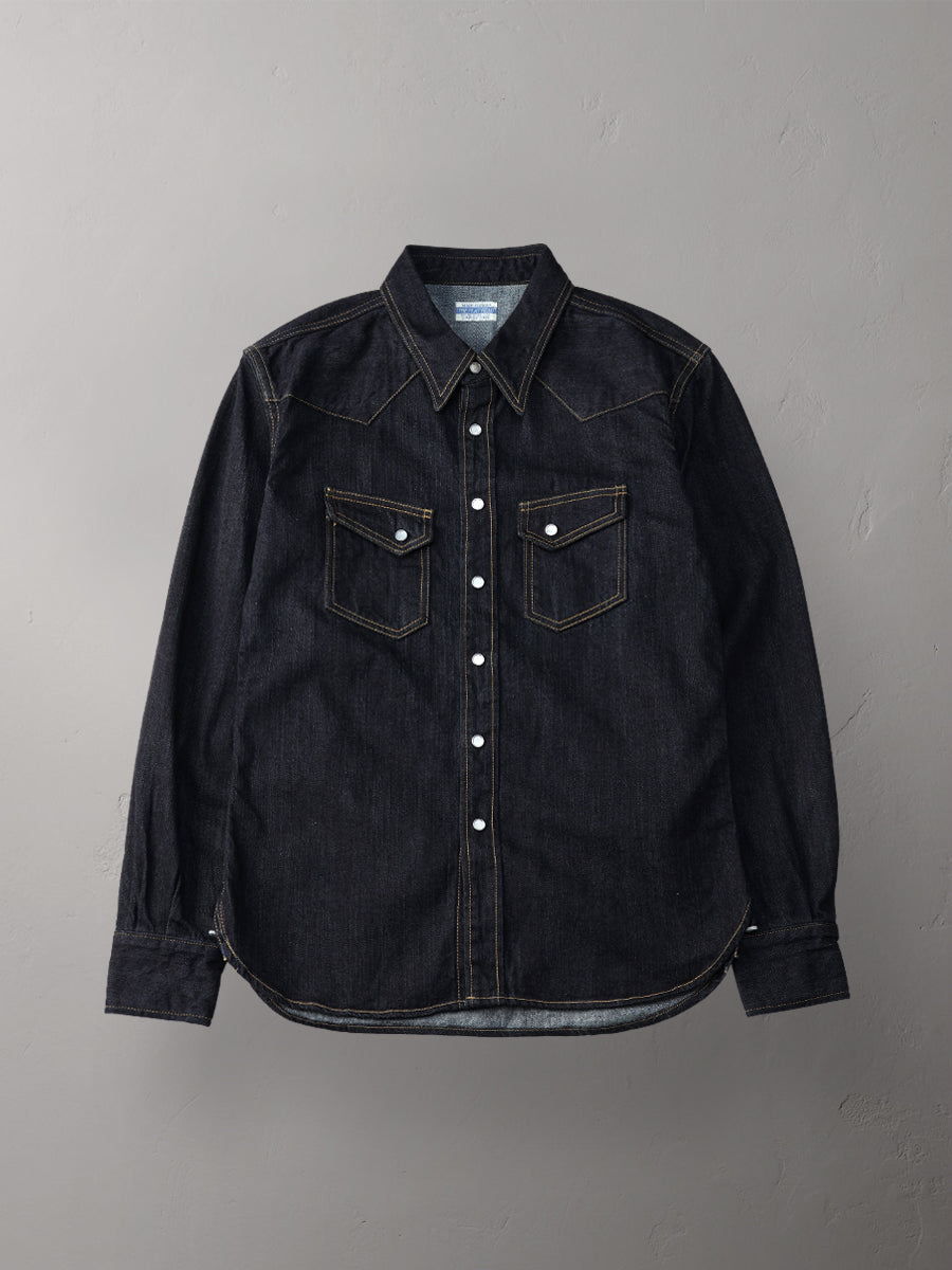 FN-SDW-001L DENIM WESTERN SHIRT - BLUE