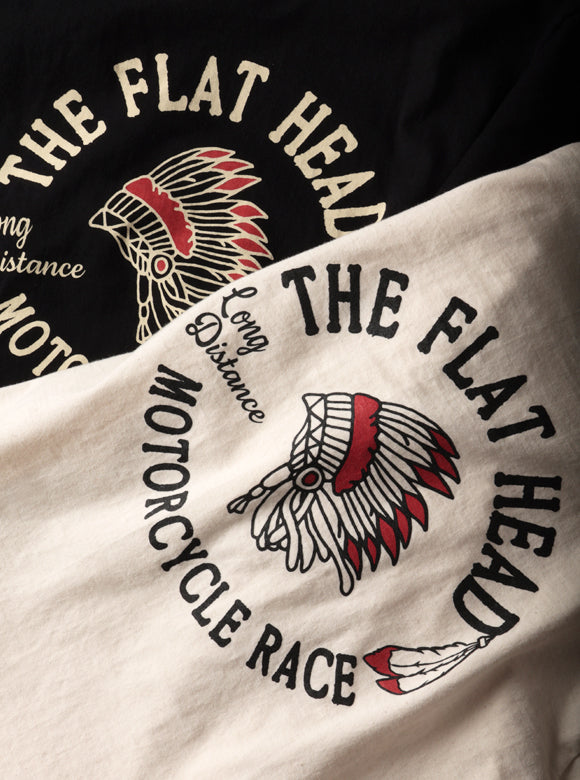 FN-THC-048 T-SHIRT - MOTORCYCLE RACE - NATURAL