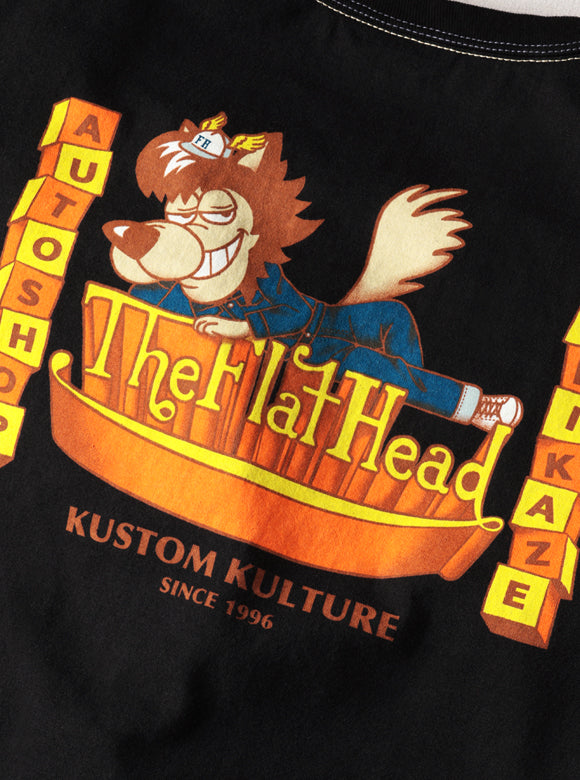 FN-THC-064 T-SHIRT - KAMIKAZE AUTOSHOP - BLACK