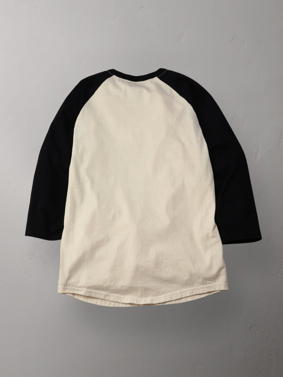 FN-TSRB-004 RAGLAN Q/S T-SHIRT - CUSTOM CYCLE - IVOLY/BLACK