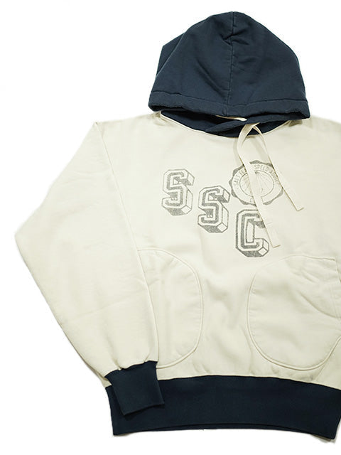 GS2429972 S.S.C. TWO TONE HOODIE - OFF WHITE/NAVY