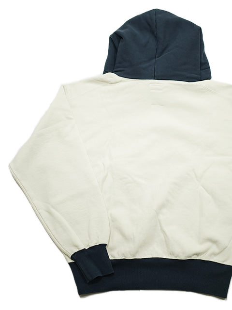 GS2429972 S.S.C. TWO TONE HOODIE - OFF WHITE/NAVY