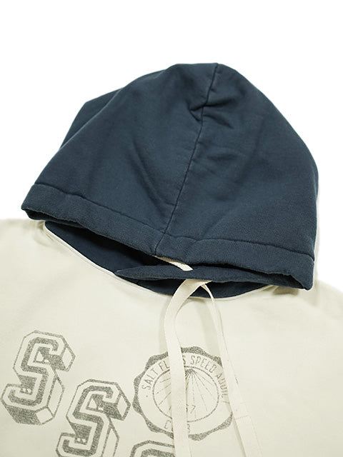 GS2429972 S.S.C. TWO TONE HOODIE - OFF WHITE/NAVY
