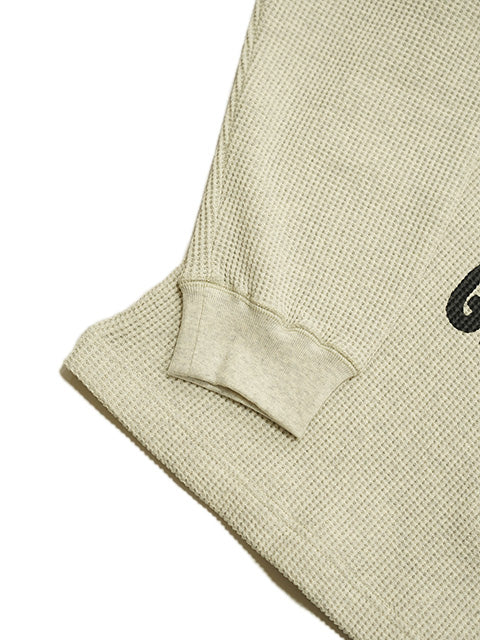 GS2449956 WAFFLE HENRY TEE - NATURAL