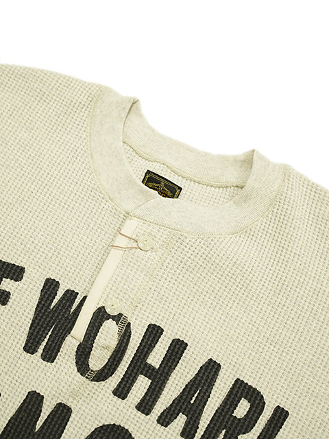 GS2449956 WAFFLE HENRY TEE - NATURAL