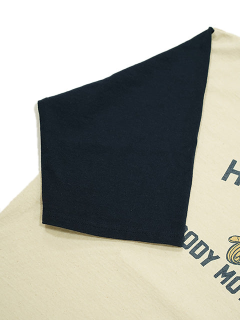 GS2449958 TWO TONE MOTO 5/S TEE - IVORY
