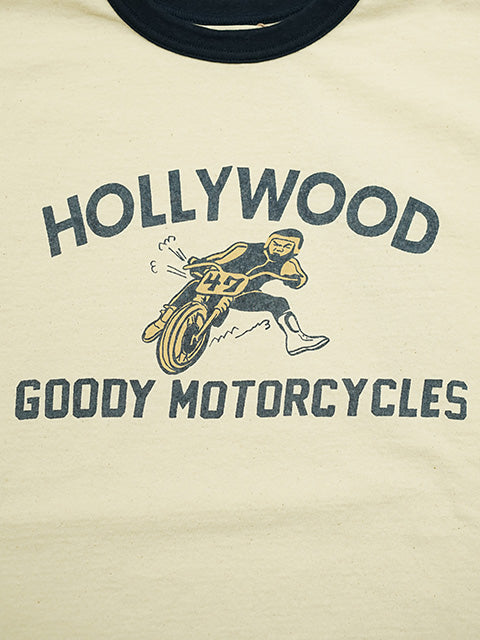 GS2449958 TWO TONE MOTO 5/S TEE - IVORY