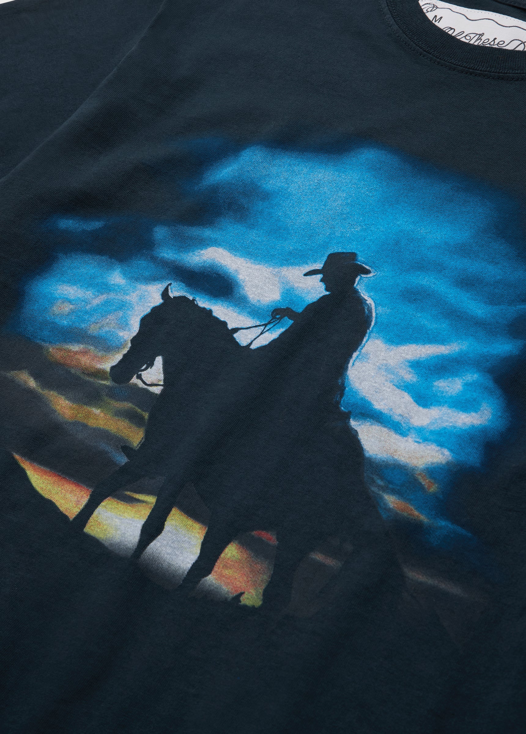 HARVEST MOON TEE S/S - WASHED BLACK