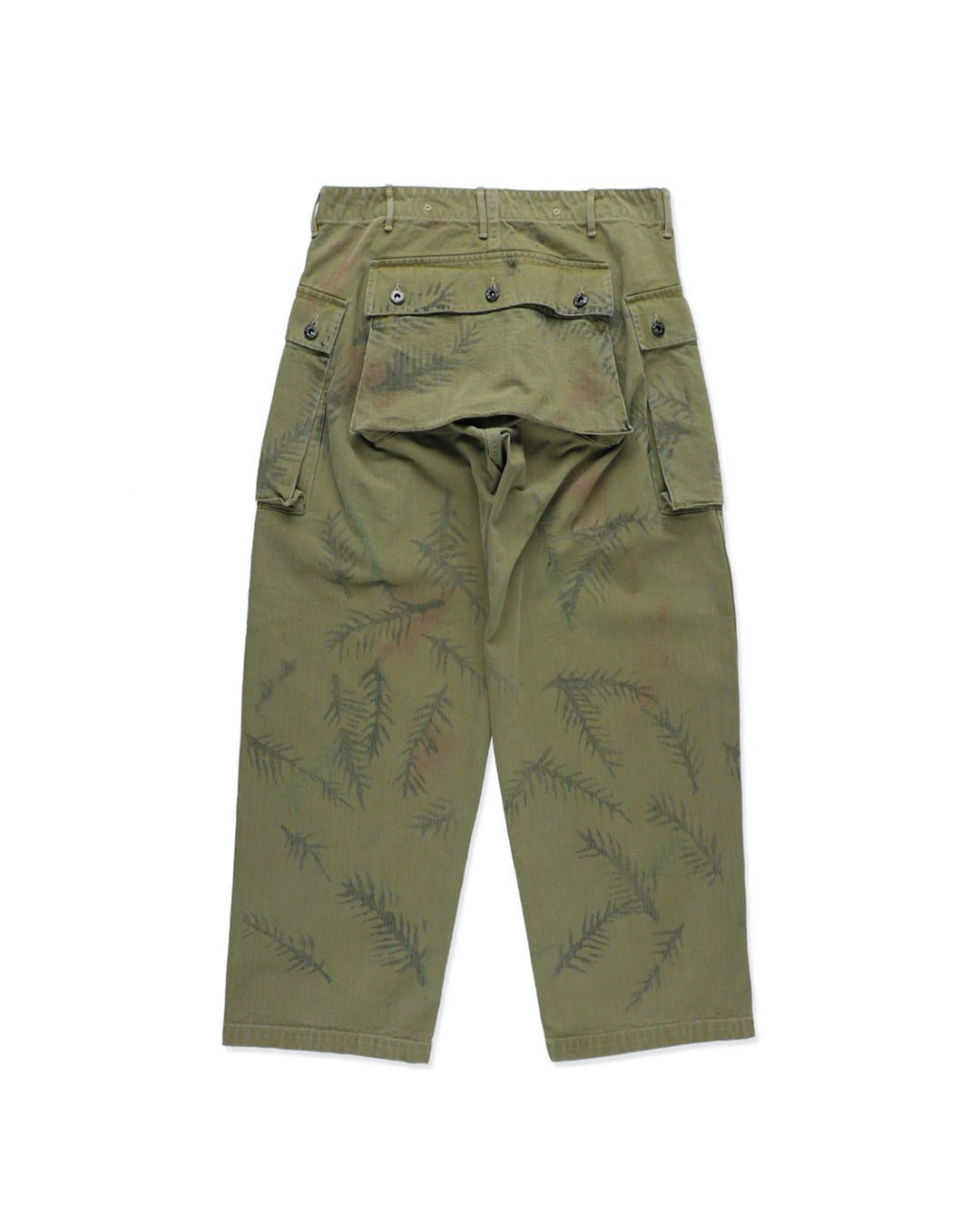 USMC P-44 HBT CAMO SPRAY TROUSERS AGED - AGED CAMO SPRAY OD