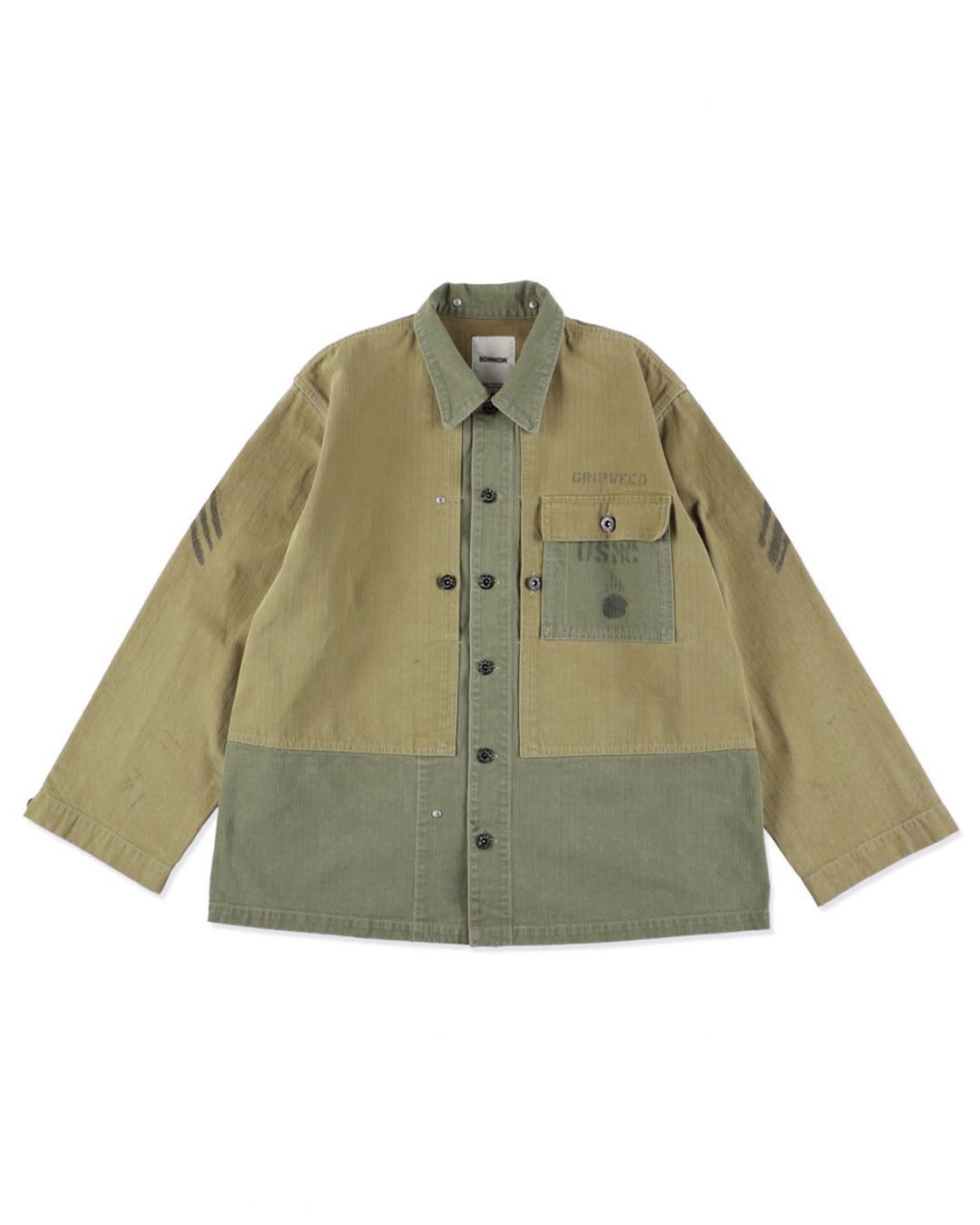 USMC M44 HBT TWO-TONE JACKET AGED - AGED OD TWO-TONE