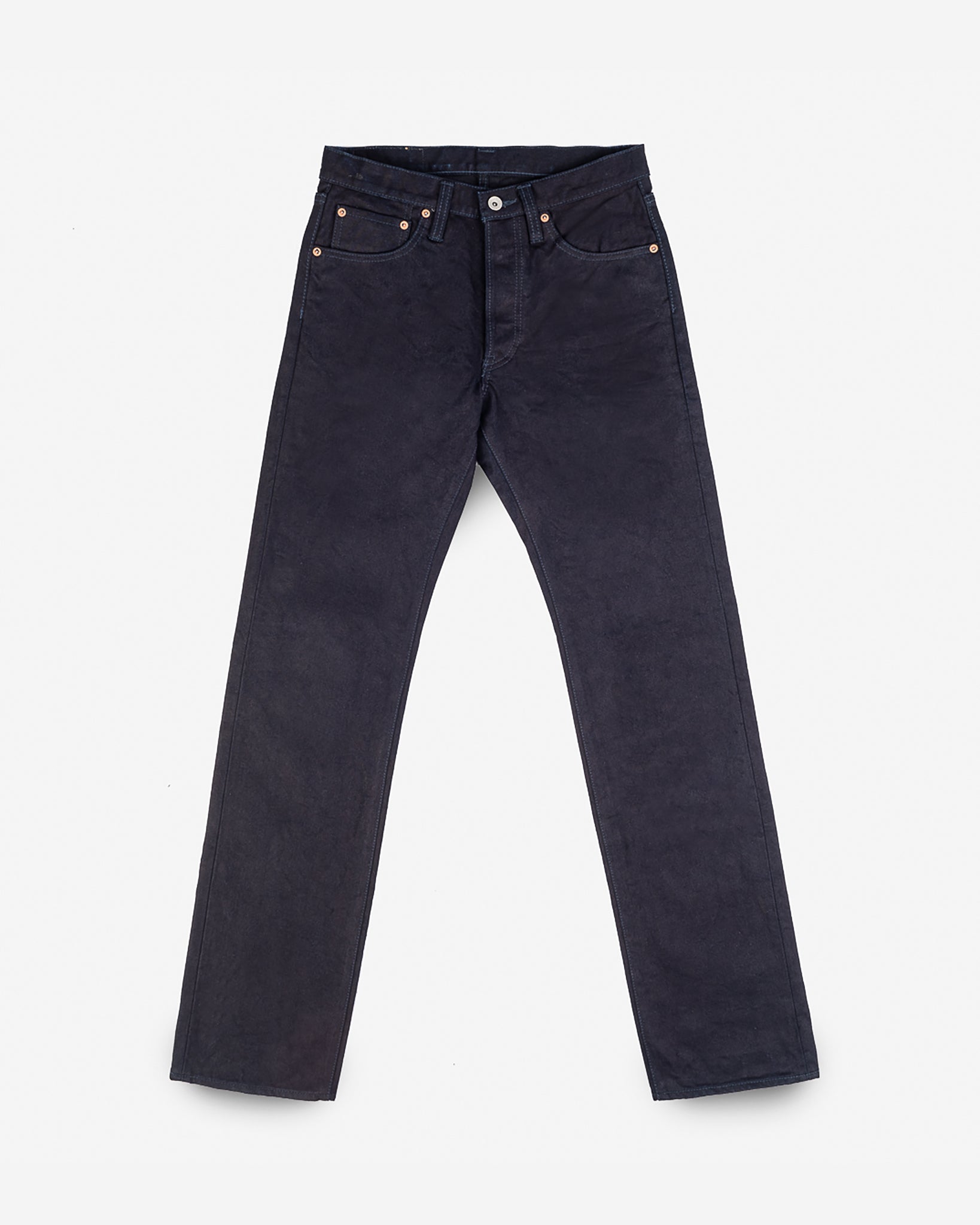 IH-634S-142ib 14oz Selvedge Straight Cut - INDIGO/BLACK