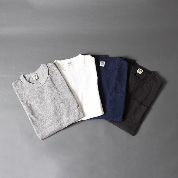 BR-11000 TSURIAMI ROUND-BODY CREW NECK POCKET TEE - BLACK
