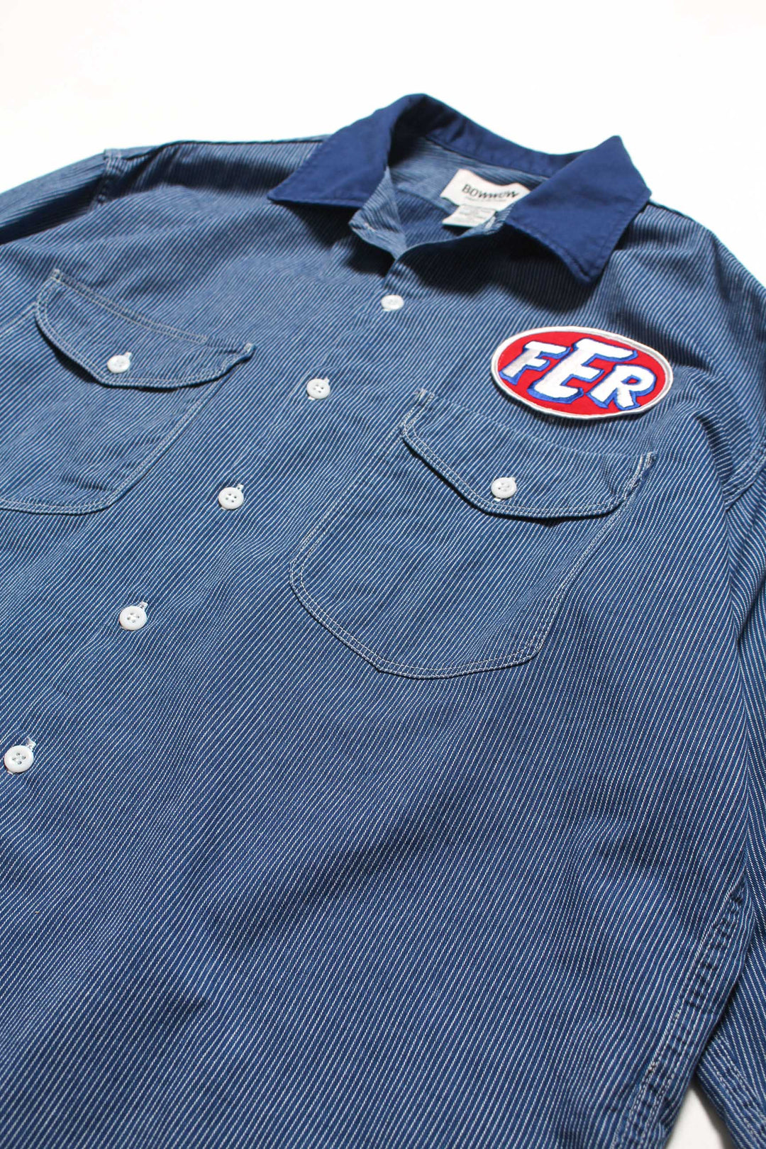 FER GRITGEAR SHIRT AGED - INDIGO STRIPE
