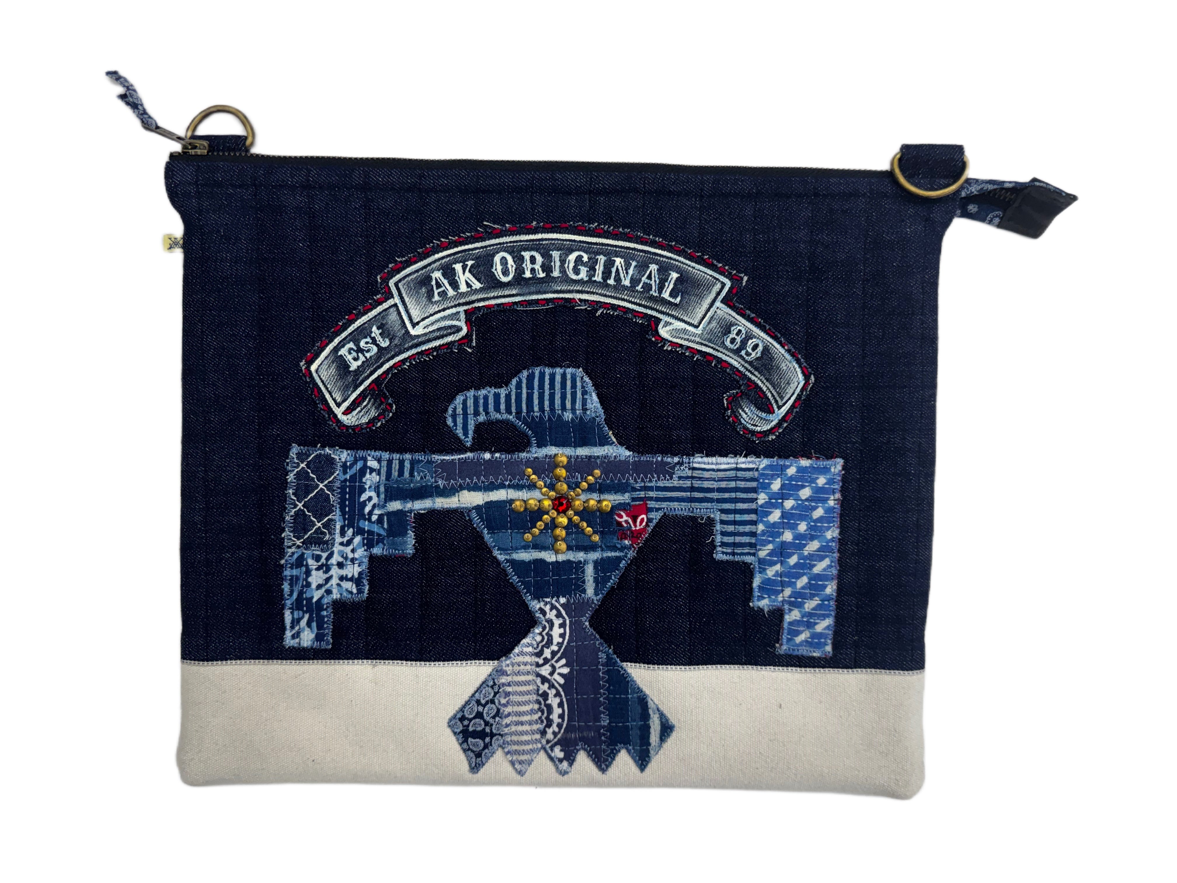 AK/PR/LOT3/ACC/038 Boro Phoenix & Selvedge Denim Sleeve - INDIGO