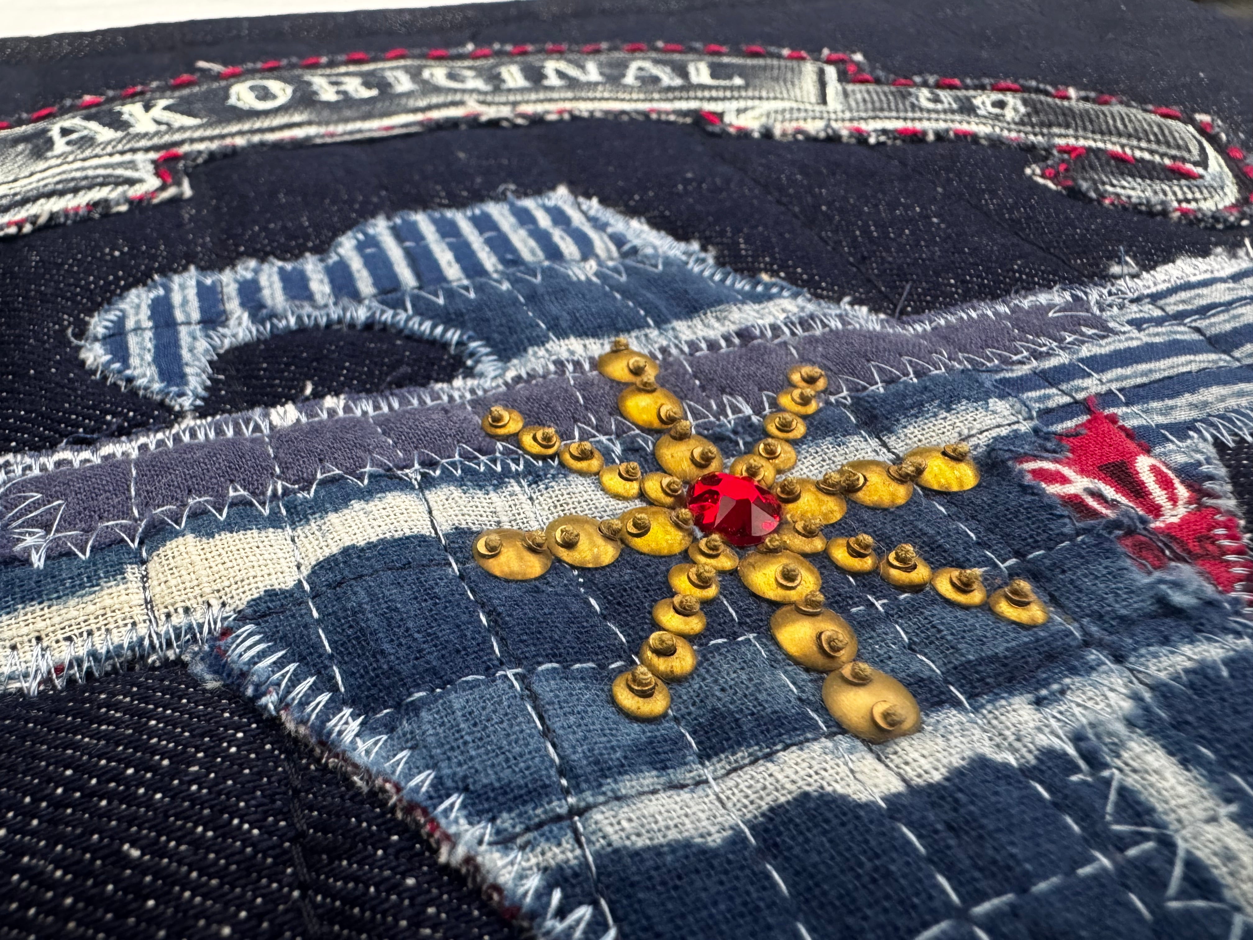 AK/PR/LOT3/ACC/038 Boro Phoenix & Selvedge Denim Sleeve - INDIGO