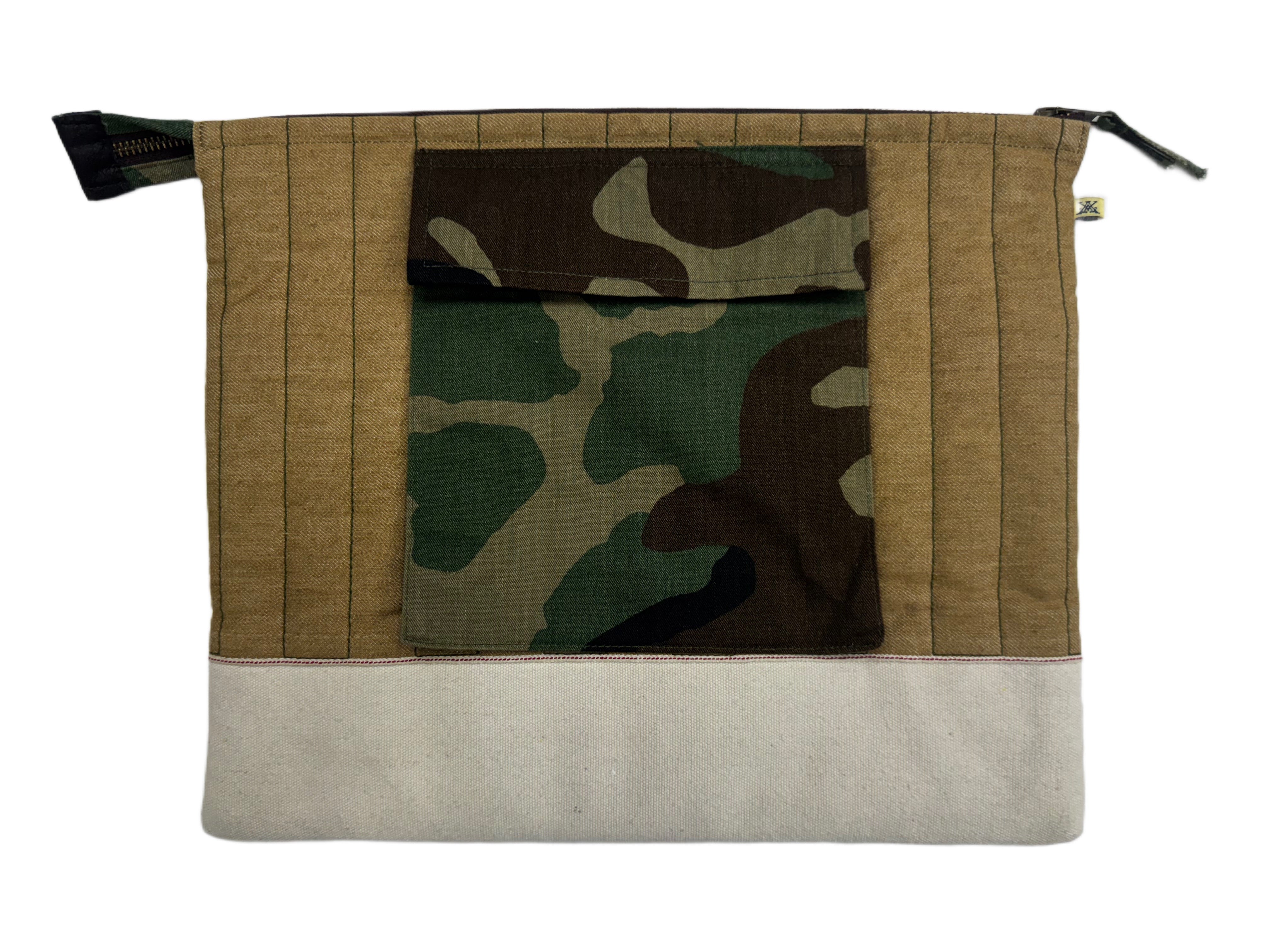 AK/PR/LOT3/ACC/039 Camo & Brown Selvedge Denim Sleeve - CAMO & BROWN